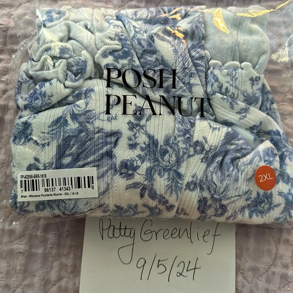 NWT/NIB Posh Peanut Briar woman’s pointelle shorts size XXL 16-18 - Picture 3 of 4